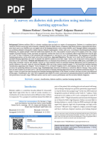 A Survey On Diabetes Risk Prediction Using Machine.50