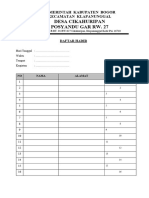 Daftar Hadir Posyandu