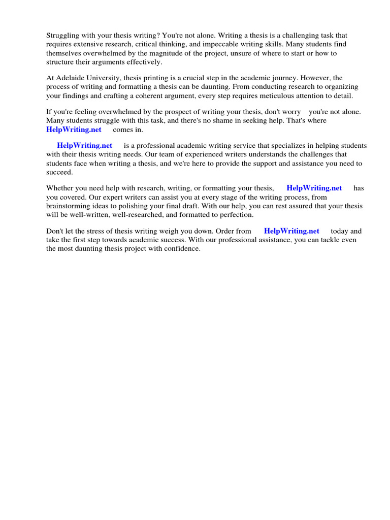 Adelaide university thesis printing pdf