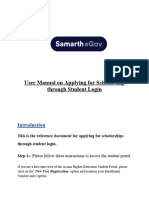 User Manual On Applying For Scholarship Through Student Login