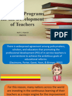 Philippine Programs For The Development of Teachers