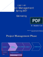 Project Management Estimating