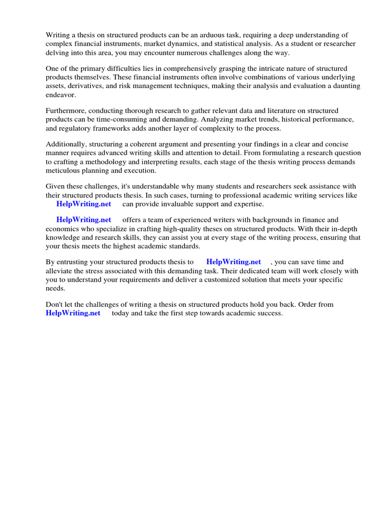 Define Structured Products