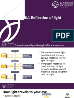 Notes Unit 6.1 - Reflection of Light
