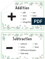 T N 10393 Maths Botanical Style Signs and Vocabulary Posters - Ver - 6