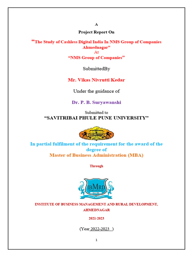 Cashless Digital India Project | PDF