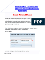 Create Material Master