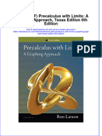 Ebook Ebook PDF Precalculus With Limits A Graphing Approach Texas Edition 6Th Edition All Chapter PDF Docx Kindle