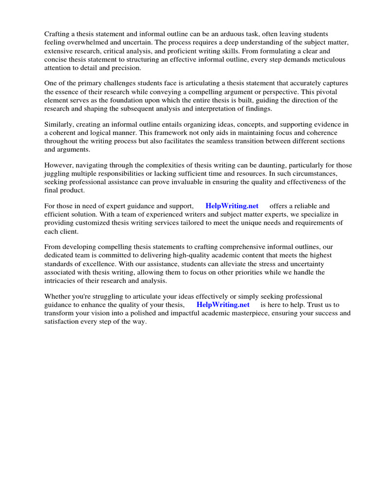 Informal Outline Definition