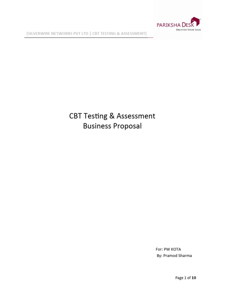 Cbt Proposal Pdf