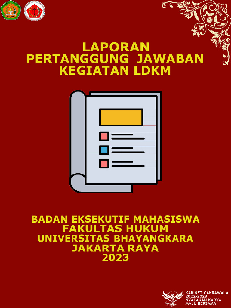 Laporan Pertanggungjawaban Kegiatan LDKM 2023 - Format Terbaru - Bem FH ...