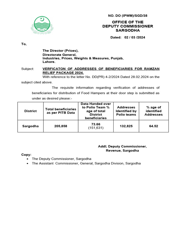 Beneficiary Address Verification for Ramzan | PDF | Information Science