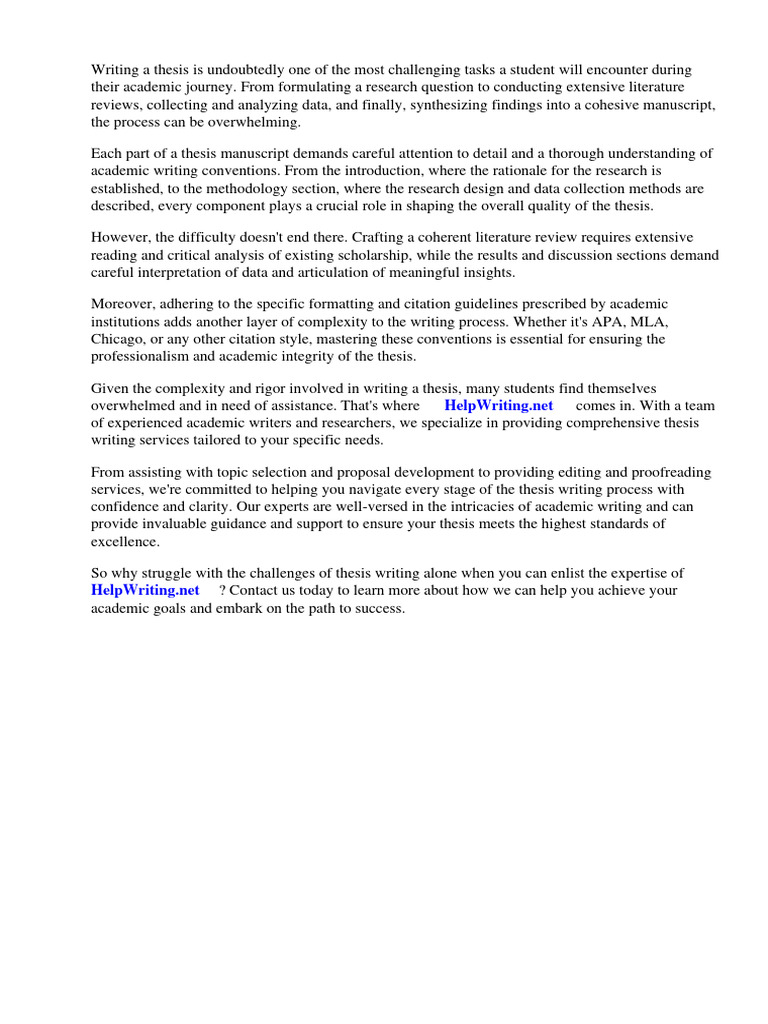 Parts Of Thesis Manuscript Pdf Leadership Thesis