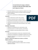 Planificación Anual Del Área de Lengua y Literatura para Segundo Grado 2024