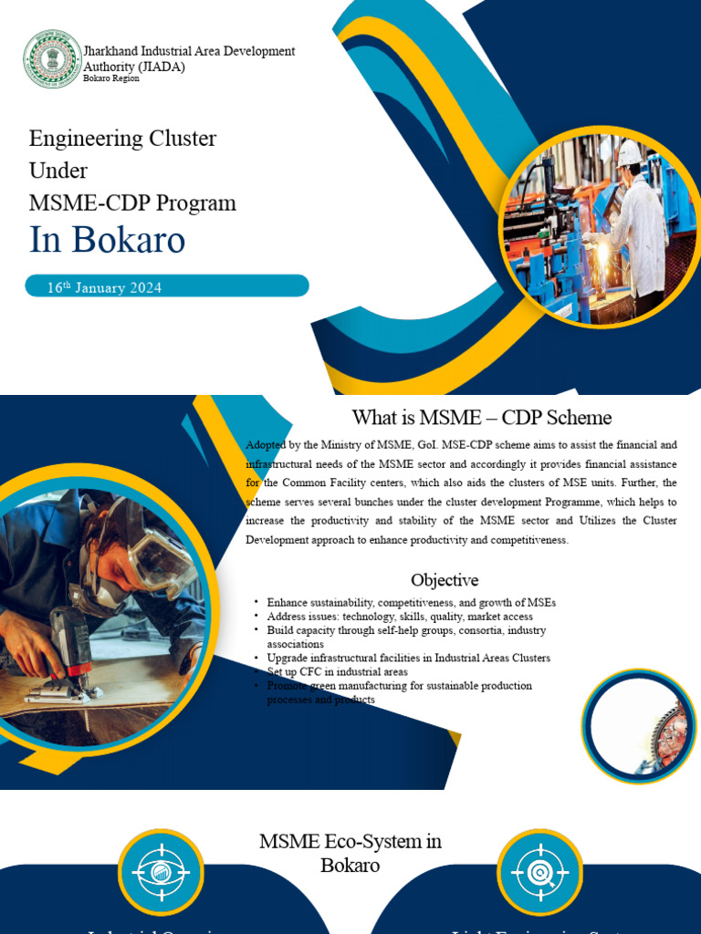 Bokaro MSME-CDP Engineering Cluster Overview | PDF | Engineering | 3 D ...