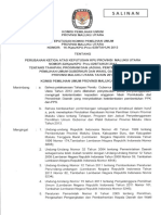 Kpts KPU No. 16 Tahun 2013 Ttang Perubahan Jadwal Pemilukada Gubernur Malut