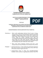 SK Tahapan, Program Dan Jadwal Penyelenggaraan Pemilukada