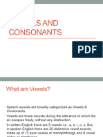 Vowels and Consonants