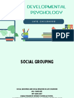 Social Group, Companions, Play Interest and Activities, Increase in Understanding, Moral Attitudes, Development of Conscience, Misdemeanors