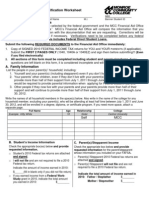 2011-2012 Dependent Verification Worksheet: About The Verification Process