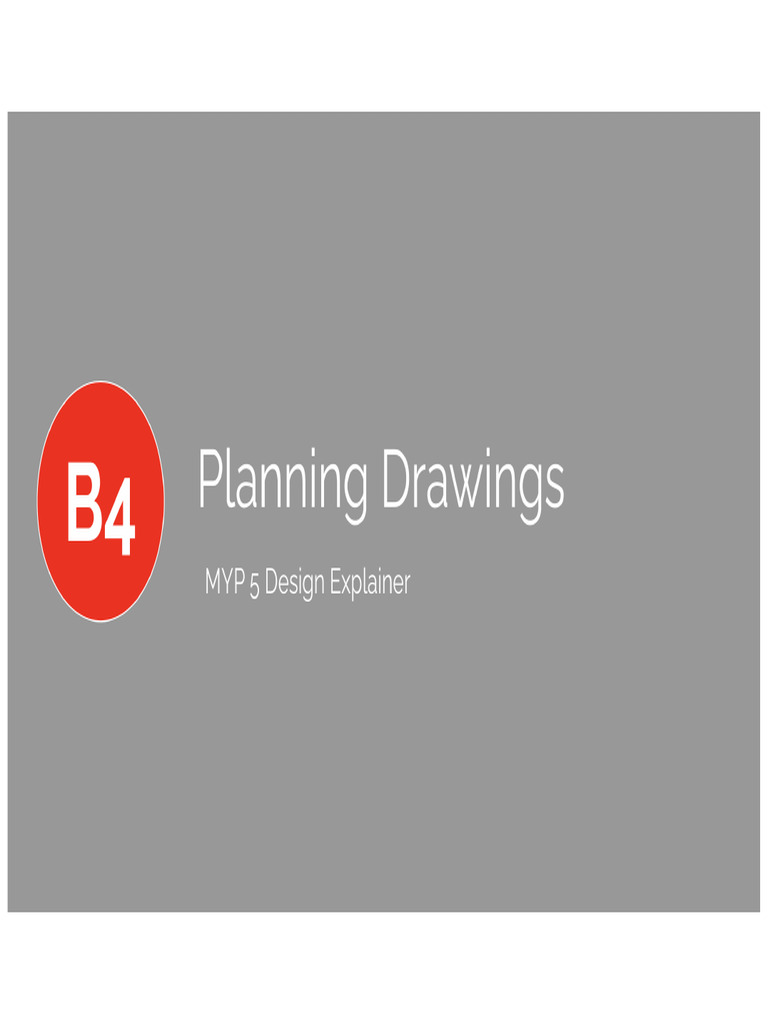 B4 Develop Planning Drawings | PDF