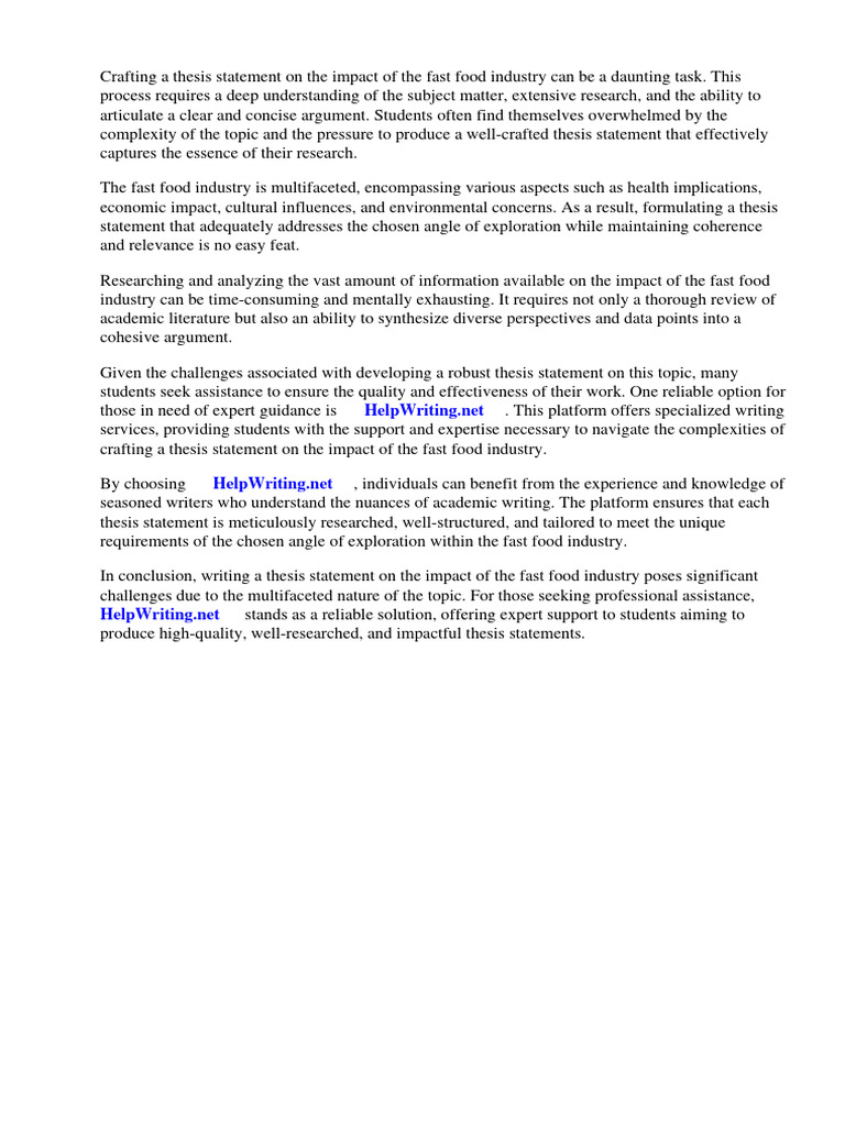 thesis-sentence-for-impact-of-the-fast-food-industry-pdf