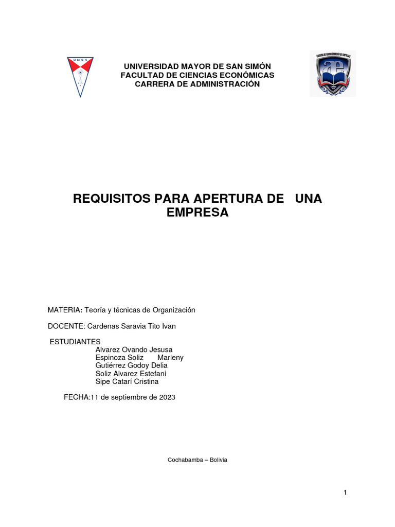 _Requisitos Para Apertura de Empresa | PDF | Pensión | Seguro