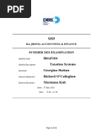 B8af104 Tax Exam Paper - Summer 2023 - Final - Signed Off