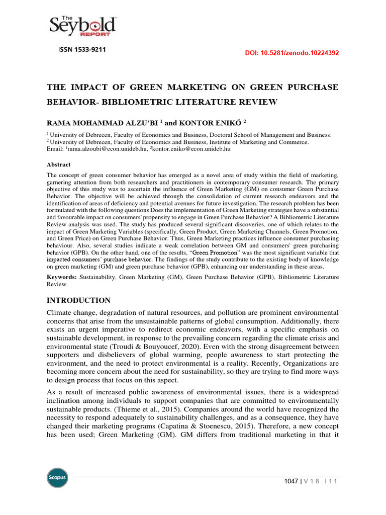 Effectiveness of Green Marketing Strategies | PDF | Marketing ...