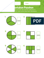 Lembar Kerja Menghitung Pecahan Ilustrasi Hijau