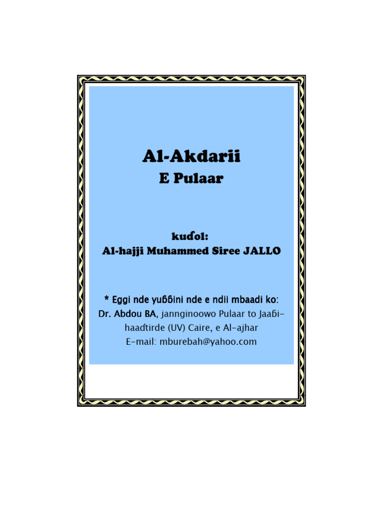 Lakdarii Pulaar 2 | PDF