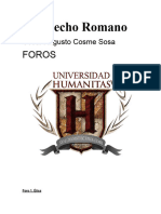 Foros Derecho Romano