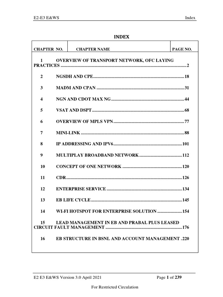 Index E2 E3 E Ws Index Pdf