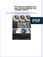 Ebook Original PDF Business Statistics For Contemporary Decision Making 2Nd Canadian Edition All Chapter PDF Docx Kindle