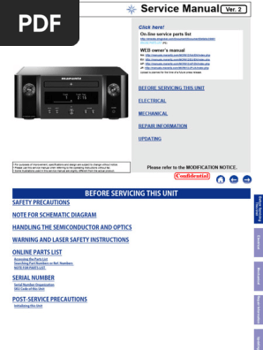 PC6001mk2SRマニュアル Marantz M-CR612 Service Manual Guide | PDF | Electrical Connector