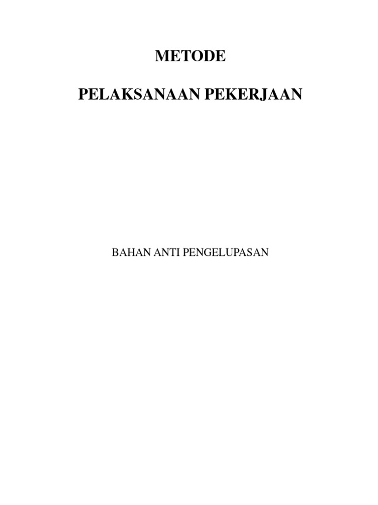 Bahan Anti Pengelupasan | PDF