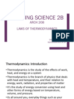 Building Science 2b - Laws of Thermodynamics - 02 - 2019