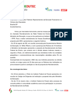 Carta aos Deputados da Bancada Paranaense