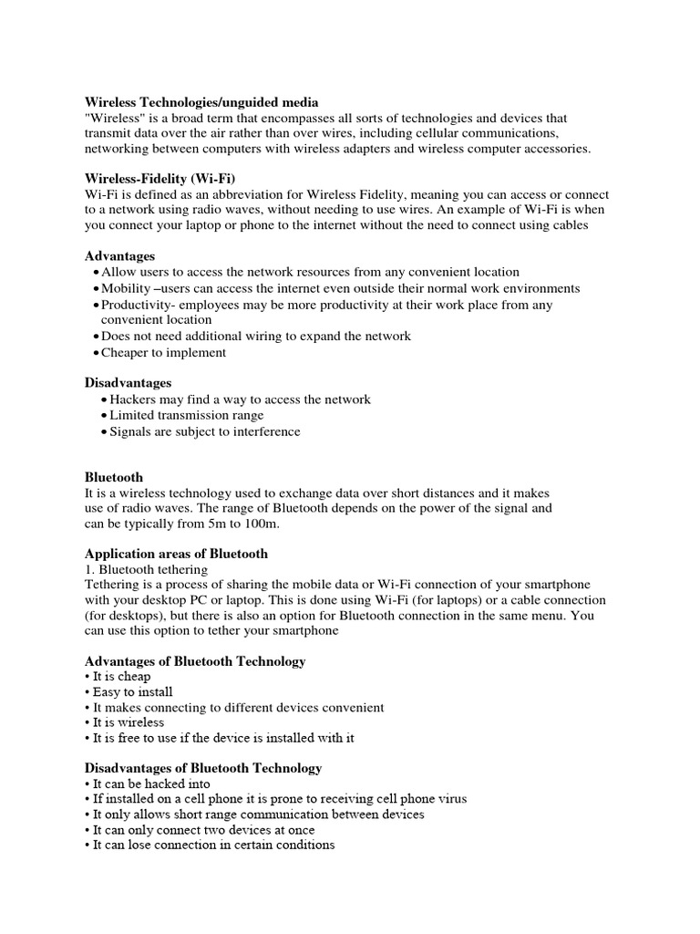 Wireless Technologies Pdf Cloud Computing Personal Digital Assistant