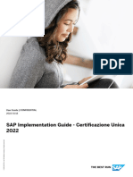 SAP Implementation Guide - Certificazione Unica 2022