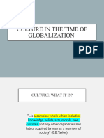 Lecture - Culture in The Time of Globalization