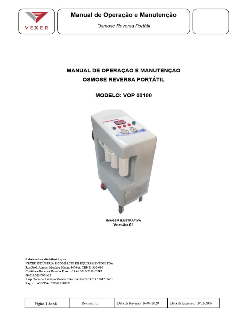 Manual Osmose Reversa Portátil-REV 13 | PDF