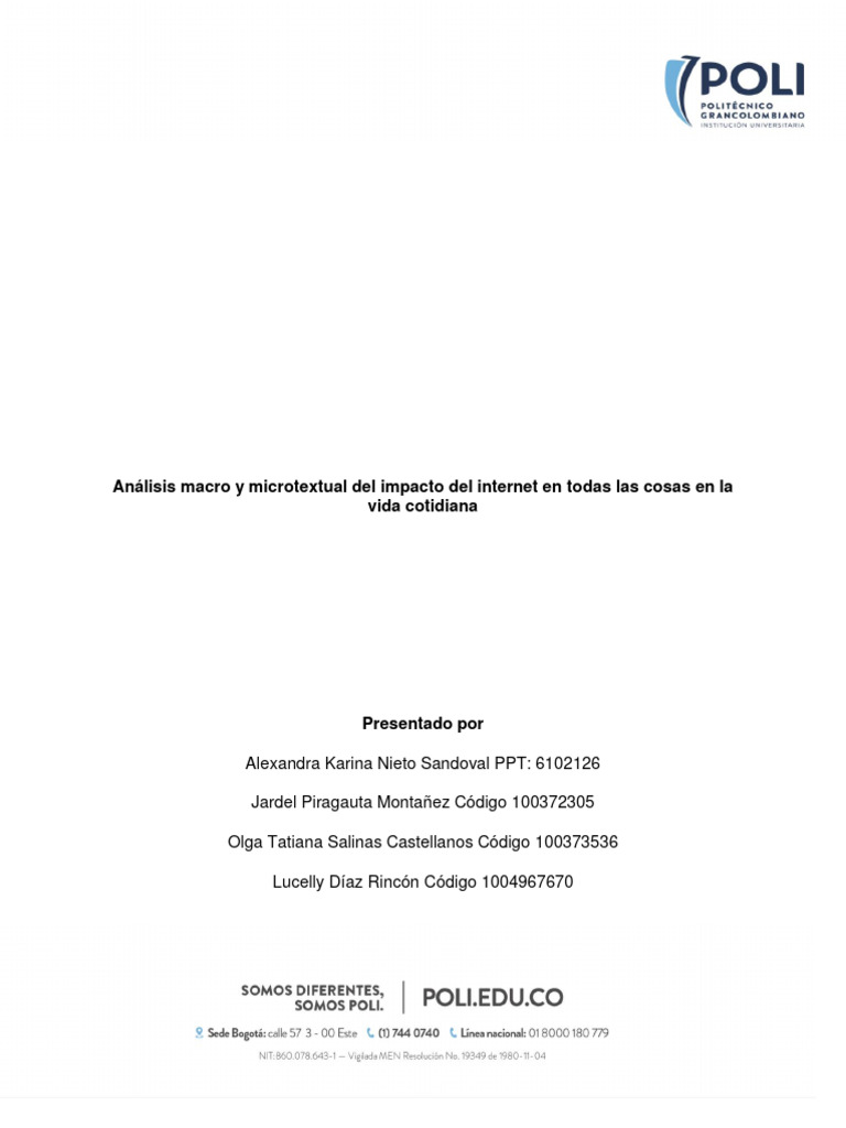 Impacto del IoT en la vida cotidiana | PDF | Internet de las Cosas ...