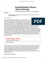 Walt 2022 - IR Theory Guide and Ukraine War