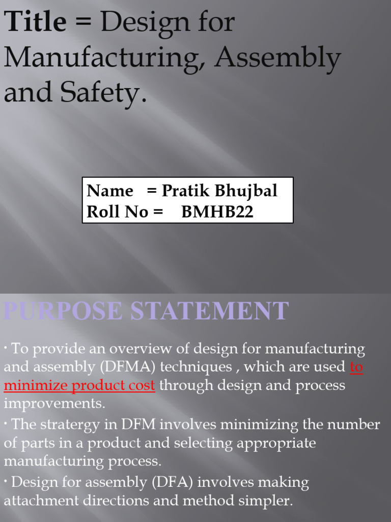 Design for manufacturing pdf