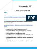 TD 1 Grammaire 1 - Cours 1
