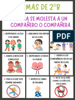 Poster Normas de Clase Infantil Dibujos Blanco