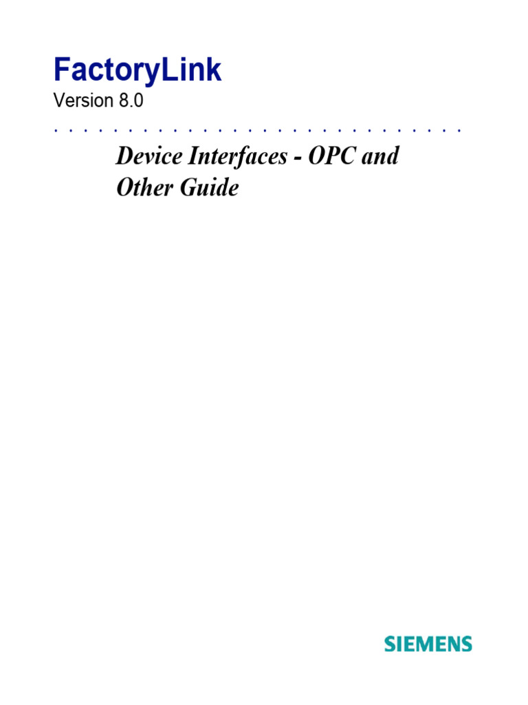 Device Interfaces Using Opc and Other Technologies | PDF | Computer ...