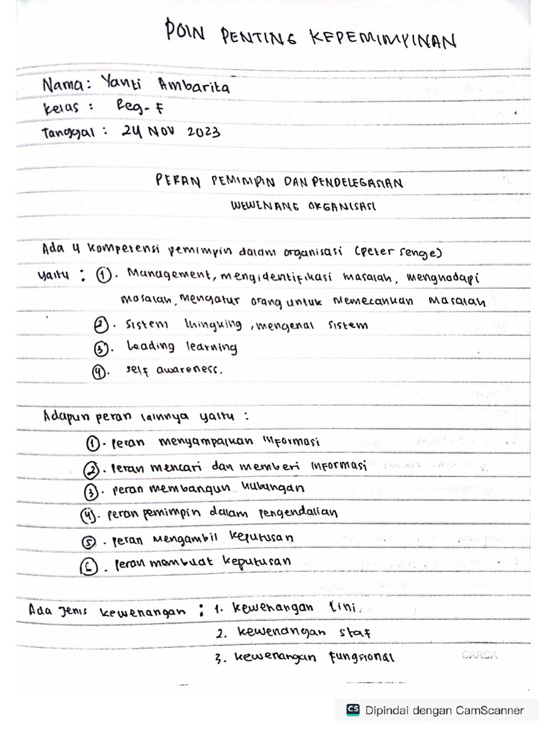 Point Penting 2 Kepemimpinan Yanti Ambarita | PDF