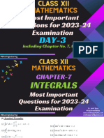 Xii Maths Day-3 (CH 7, 8 and 9) Most Important Questions 2023-24